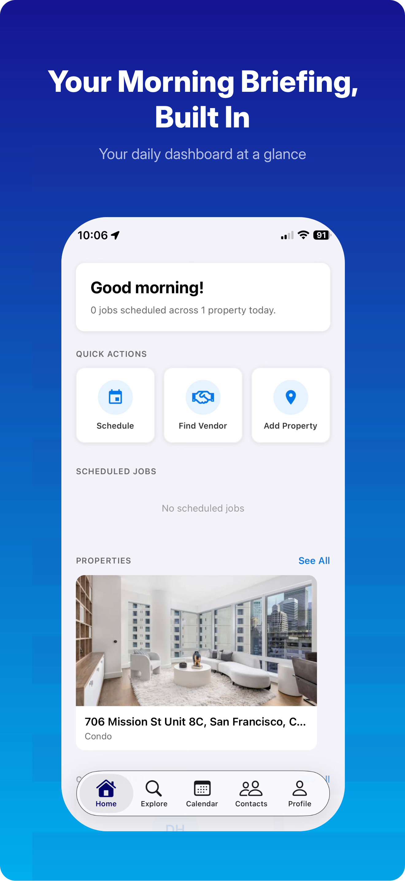 CalConcierge Dashboard — Your morning briefing